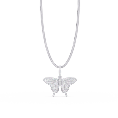 Butterfly Pave Lab Grown Diamond Pendant - HIGHCARAT DIAMONDS