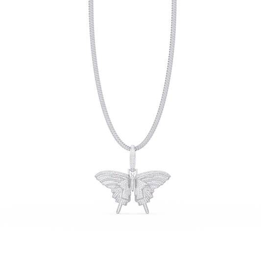 Butterfly Pave Lab Grown Diamond Pendant - HIGHCARAT DIAMONDS
