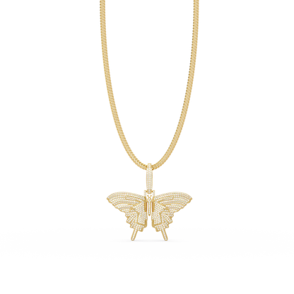 Butterfly Pave Lab Grown Diamond Pendant - HIGHCARAT DIAMONDS