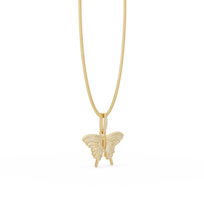 Butterfly Pave Lab Grown Diamond Pendant - HIGHCARAT DIAMONDS