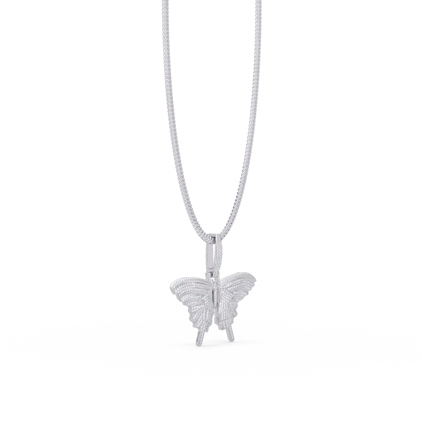 Butterfly Pave Lab Grown Diamond Pendant - HIGHCARAT DIAMONDS