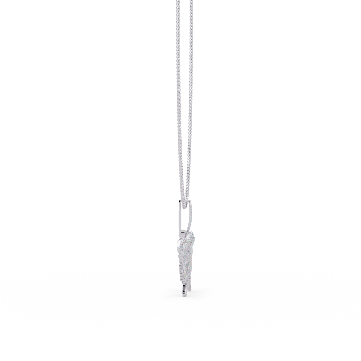 Butterfly Pave Lab Grown Diamond Pendant - HIGHCARAT DIAMONDS