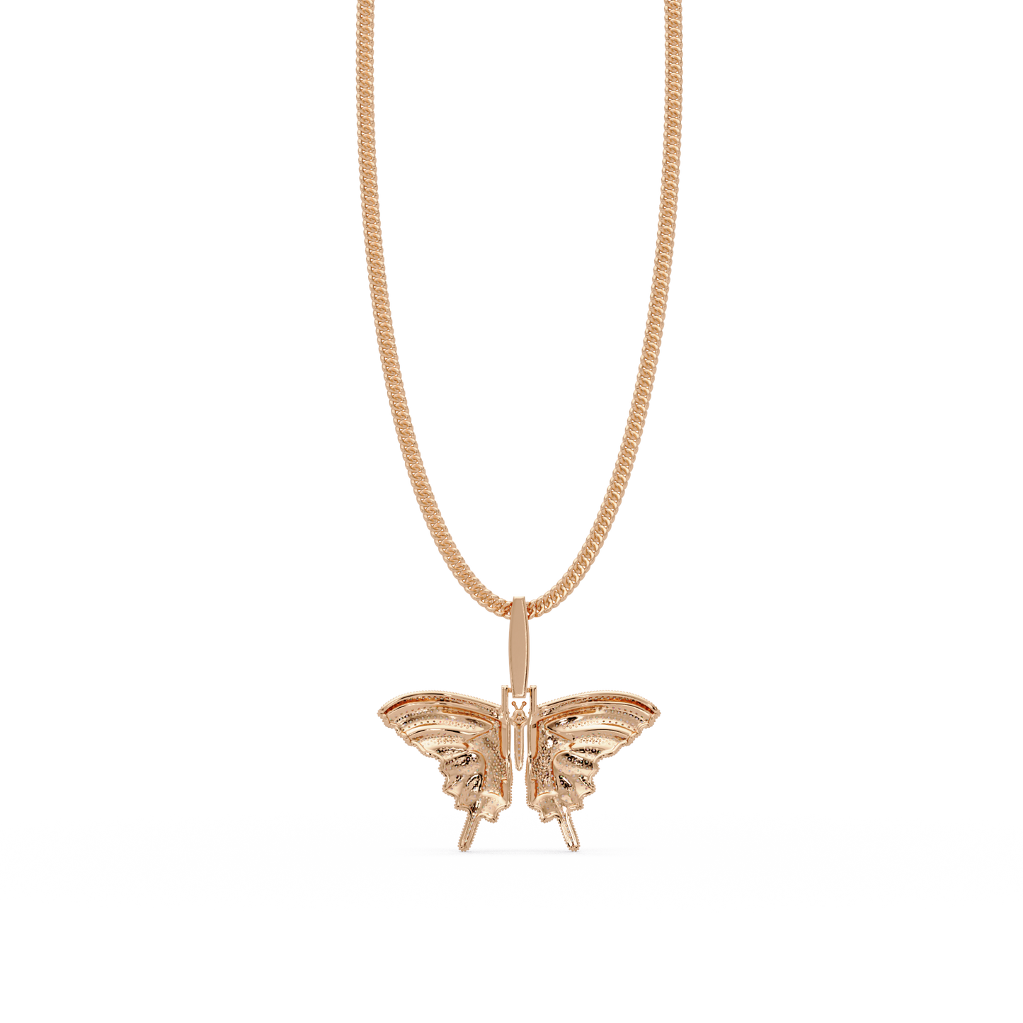 Butterfly Pave Lab Grown Diamond Pendant - HIGHCARAT DIAMONDS