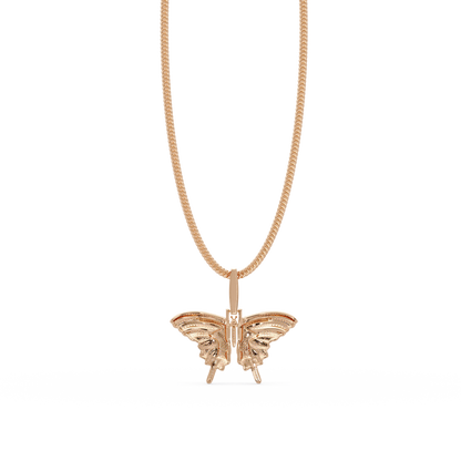 Butterfly Pave Lab Grown Diamond Pendant - HIGHCARAT DIAMONDS