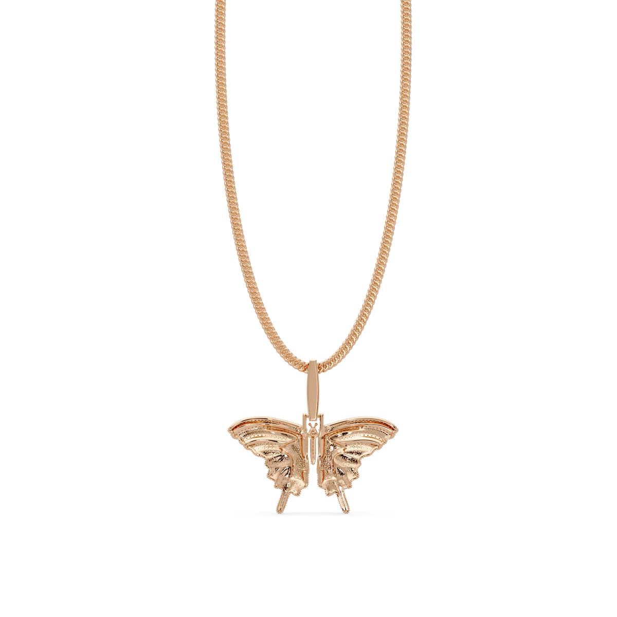 Butterfly Pave Lab Grown Diamond Pendant - HIGHCARAT DIAMONDS