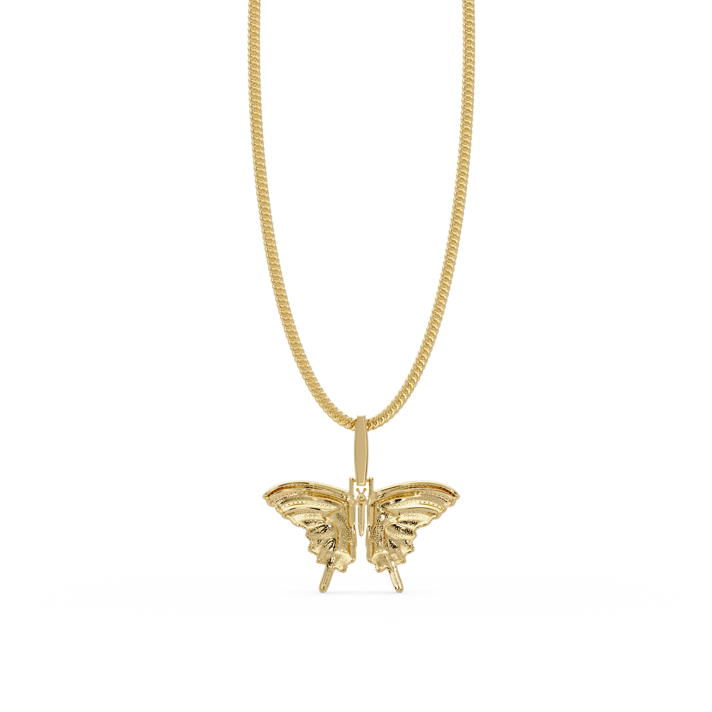 Butterfly Pave Lab Grown Diamond Pendant - HIGHCARAT DIAMONDS