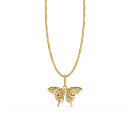 Butterfly Pave Lab Grown Diamond Pendant - HIGHCARAT DIAMONDS