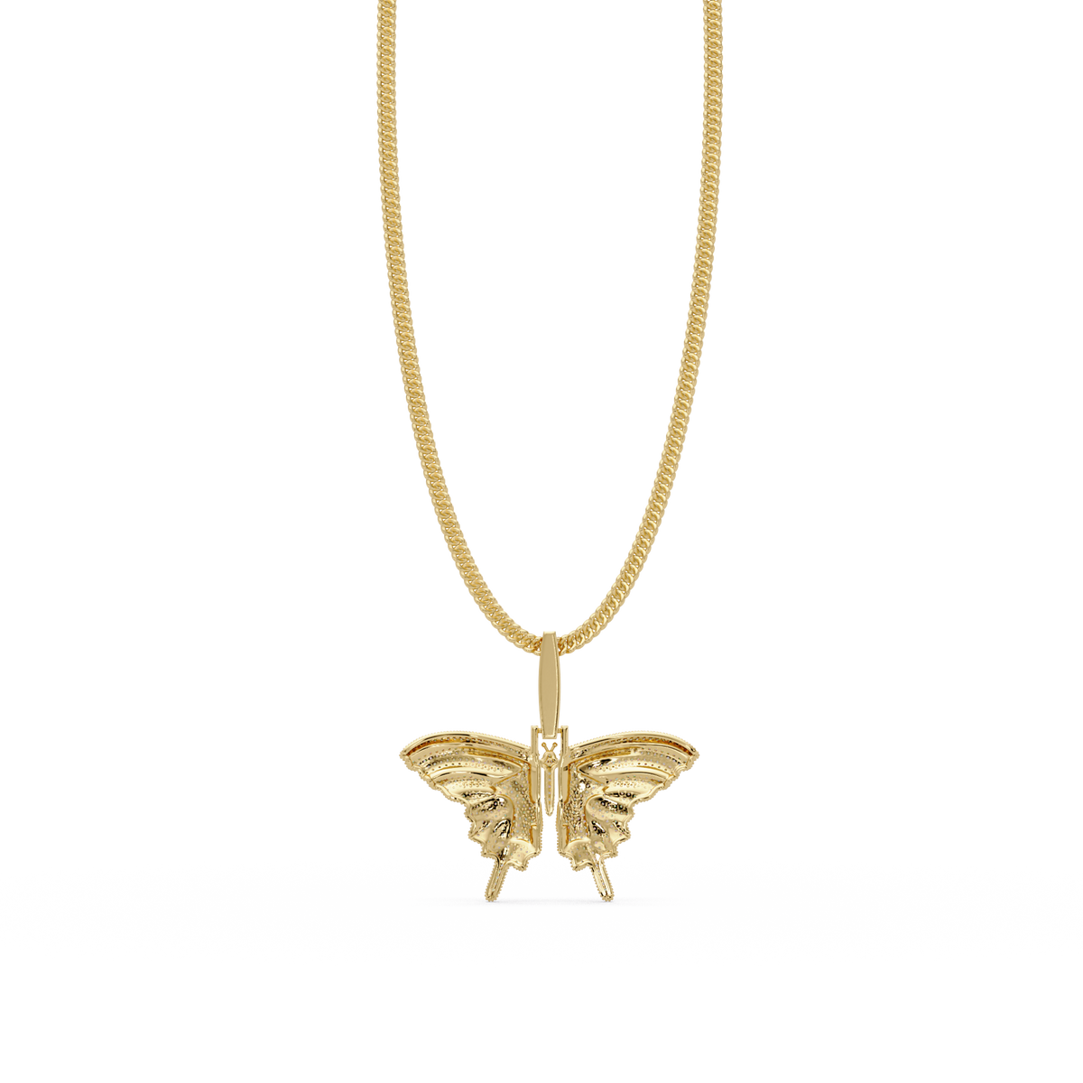 Butterfly Pave Lab Grown Diamond Pendant - HIGHCARAT DIAMONDS