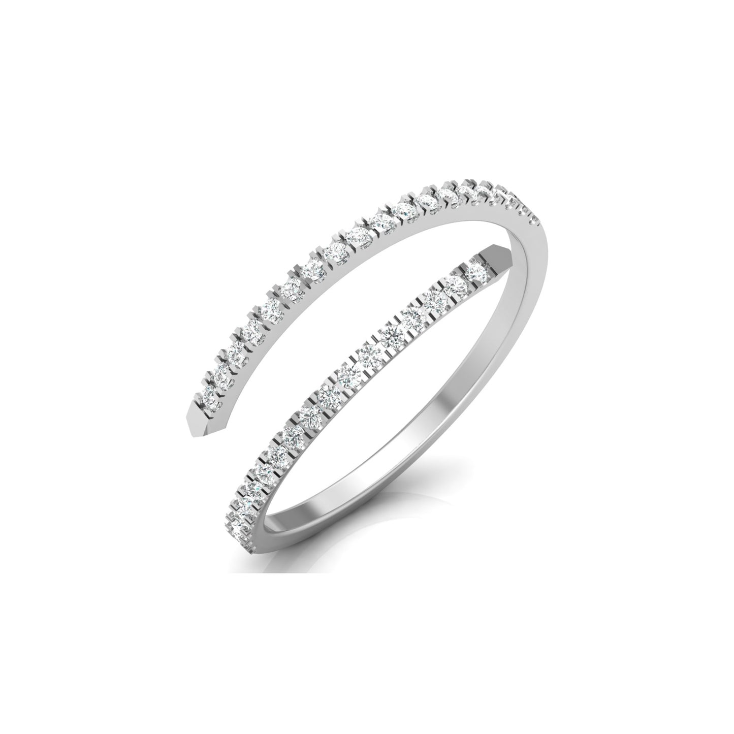 Bypass Antique Adjustable Diamond Band Ring For Her Perfect For All-Day Wear