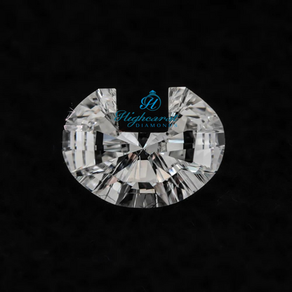 Certified C Shape Lab Grown Diamond with structured facets and balanced proportions
