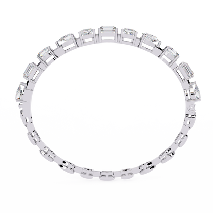 13.84Ct Multi Shape Diamond Minimalist  Antique Vintage Inspired Handcrafted Stunning Tennis Bracelet For Her
