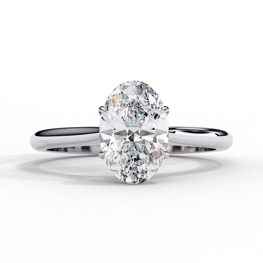 1.20 Ct  Oval Cut Pave Set Lab Grown Diamond Vintage Minimalist Engagement Ring for you