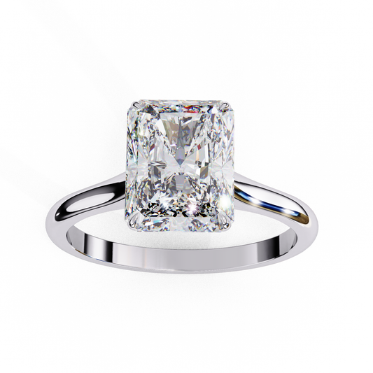 2.94 CT Radiant Lab Grown Diamond Top Grade Classy Look Vintage Minimalist Women's Diamond Ring