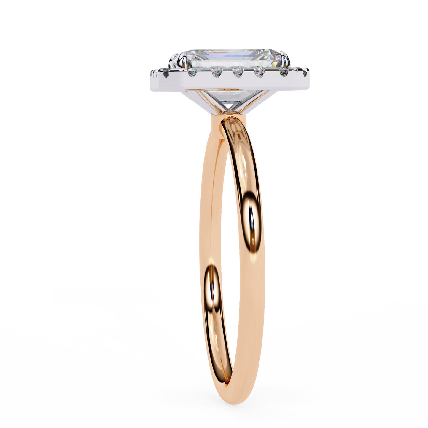 1.83 Ct Emerald And Round Cut Lab Grown Diamond And 10k Solid Gold Classic Vintage Women Gifted for her Ring