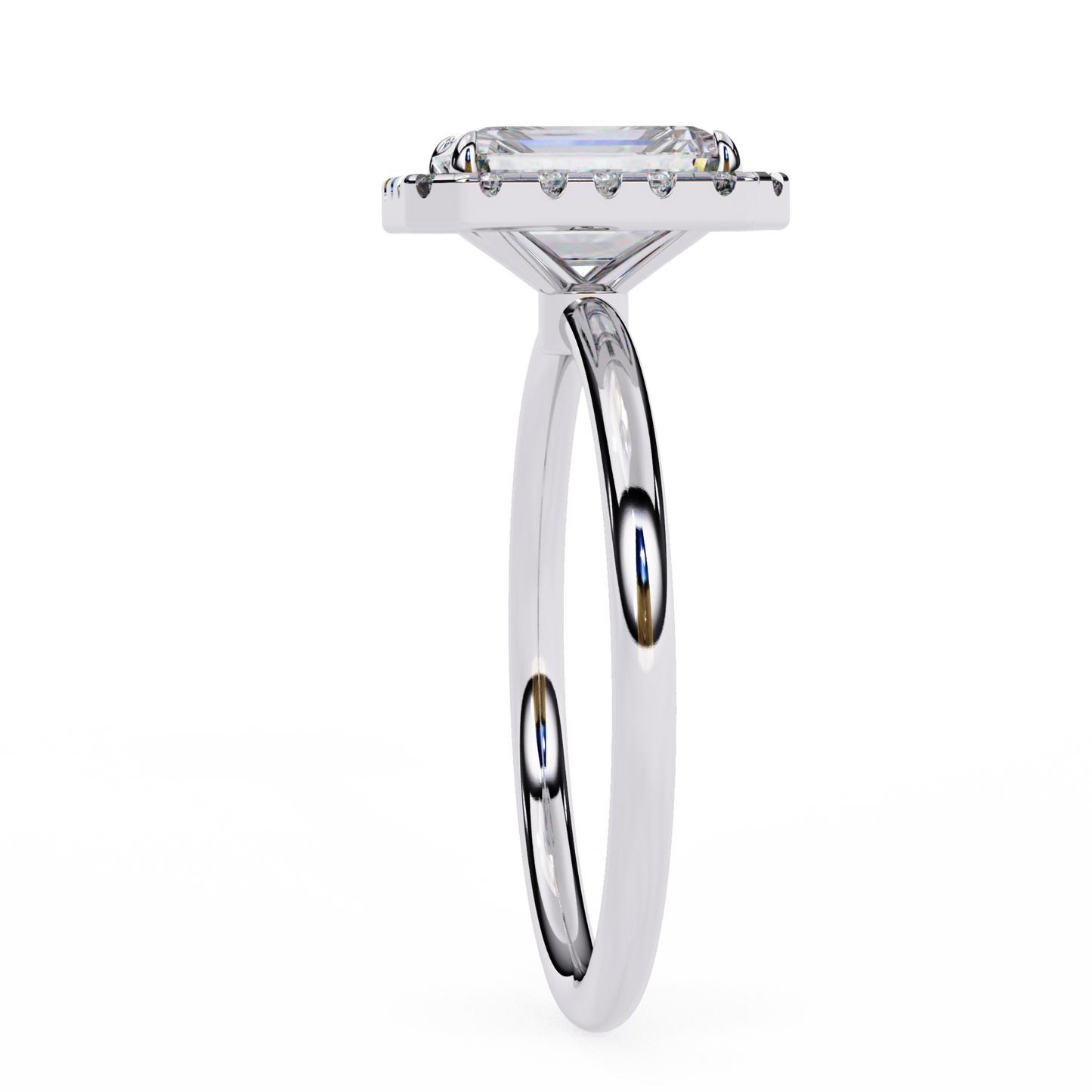 1.83 Ct Emerald And Round Cut Lab Grown Diamond And 10k Solid Gold Classic Vintage Women Gifted for her Ring