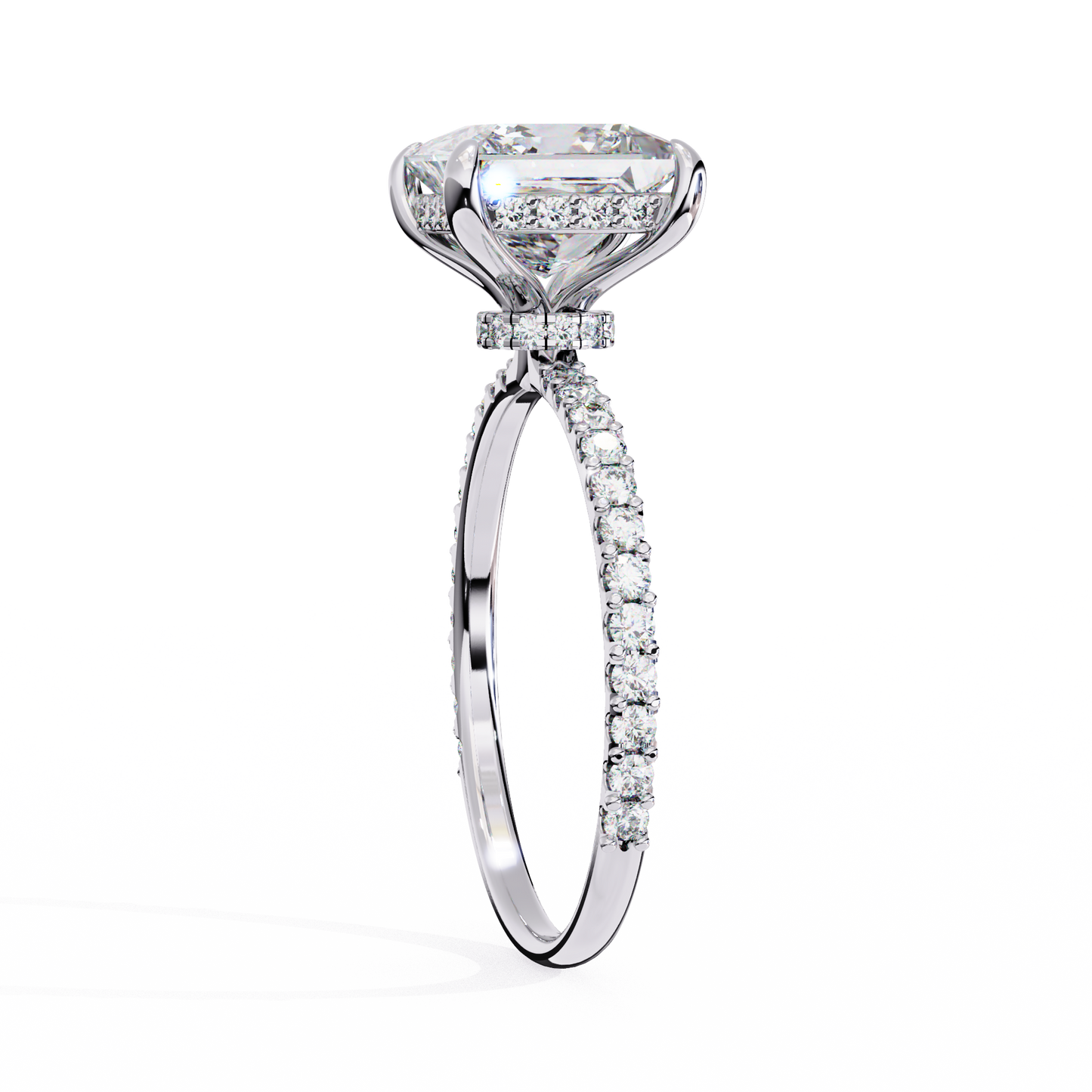 Princess and round cut 2.56 Ct lab grown Diamond rings and Every occasion Wear