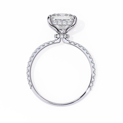 Princess and round cut 2.56 Ct lab grown Diamond rings and Every occasion Wear
