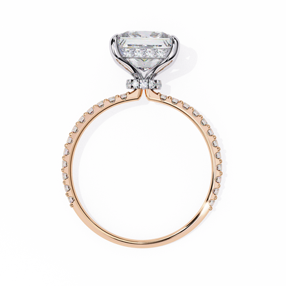 Princess and round cut 2.56 Ct lab grown Diamond rings and Every occasion Wear