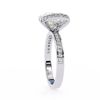 3.30 Ct Antique Round Cut Lab Grown Diamond 10K/14K/18K option  Minimalist Wedding Ring