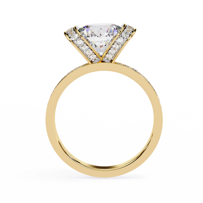 3.30 Ct Antique Round Cut Lab Grown Diamond 10K/14K/18K option  Minimalist Wedding Ring