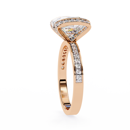 3.30 Ct Antique Round Cut Lab Grown Diamond 10K/14K/18K option  Minimalist Wedding Ring