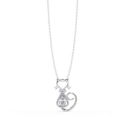 Cat Shape Pear Cut Lab Grown Unique Rose Gold Diamond Pendant - HIGHCARAT DIAMONDS
