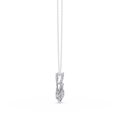 Cat Shape Pear Cut Lab Grown Unique Rose Gold Diamond Pendant - HIGHCARAT DIAMONDS