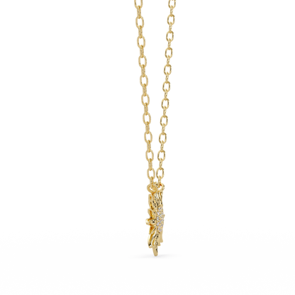 Celestial Sunburst Lab Grown Diamond Pendant Necklace - HIGHCARAT DIAMONDS