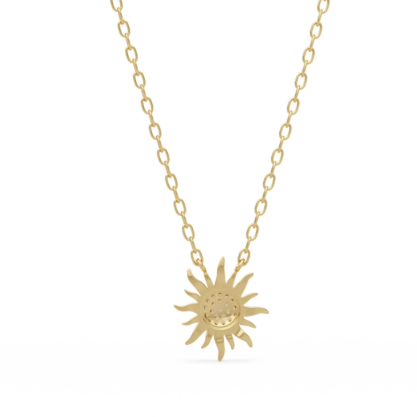 Celestial Sunburst Lab Grown Diamond Pendant Necklace - HIGHCARAT DIAMONDS