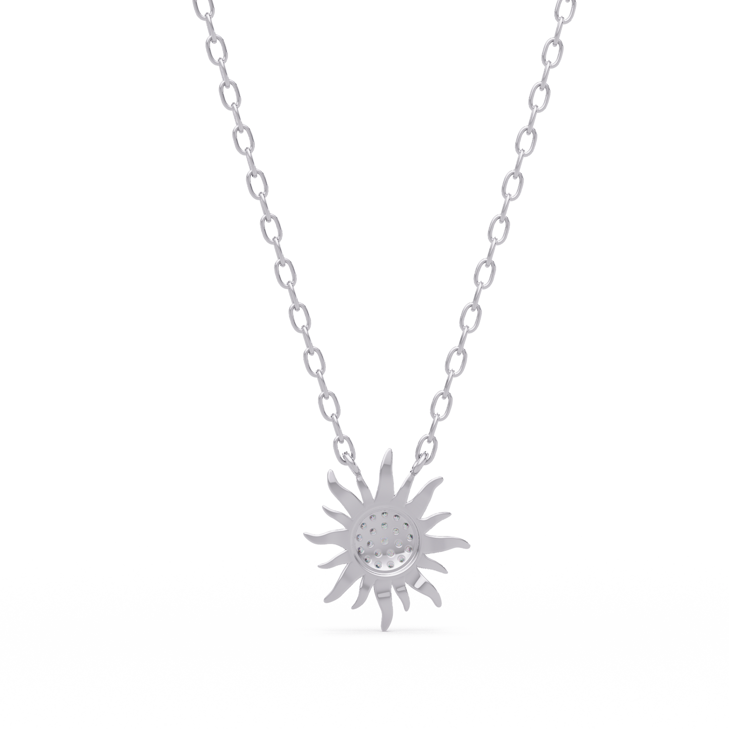 Celestial Sunburst Lab Grown Diamond Pendant Necklace - HIGHCARAT DIAMONDS