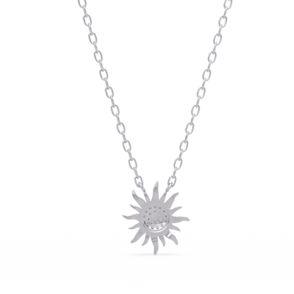 Celestial Sunburst Lab Grown Diamond Pendant Necklace - HIGHCARAT DIAMONDS