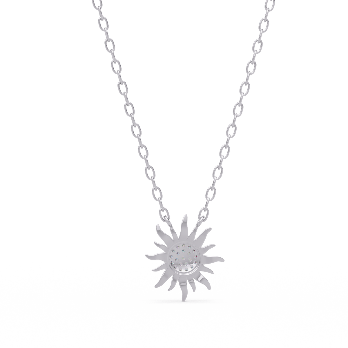 Celestial Sunburst Lab Grown Diamond Pendant Necklace - HIGHCARAT DIAMONDS
