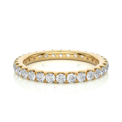 Channel Set Lab Grown Diamond Eternity Band , 14K White Gold, Yellow Gold Or Rose Gold Band For Gifted By Brother Birthday - HIGHCARAT DIAMONDS