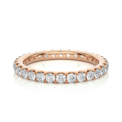 Channel Set Lab Grown Diamond Eternity Band , 14K White Gold, Yellow Gold Or Rose Gold Band For Gifted By Brother Birthday - HIGHCARAT DIAMONDS