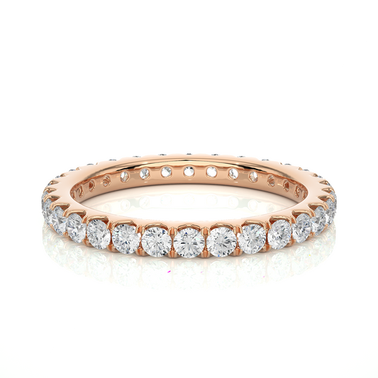 Channel Set Lab Grown Diamond Eternity Band , 14K White Gold, Yellow Gold Or Rose Gold Band For Gifted By Brother Birthday - HIGHCARAT DIAMONDS