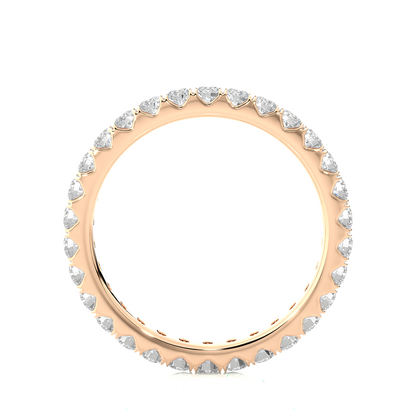 Channel Set Lab Grown Diamond Eternity Band , 14K White Gold, Yellow Gold Or Rose Gold Band For Gifted By Brother Birthday - HIGHCARAT DIAMONDS