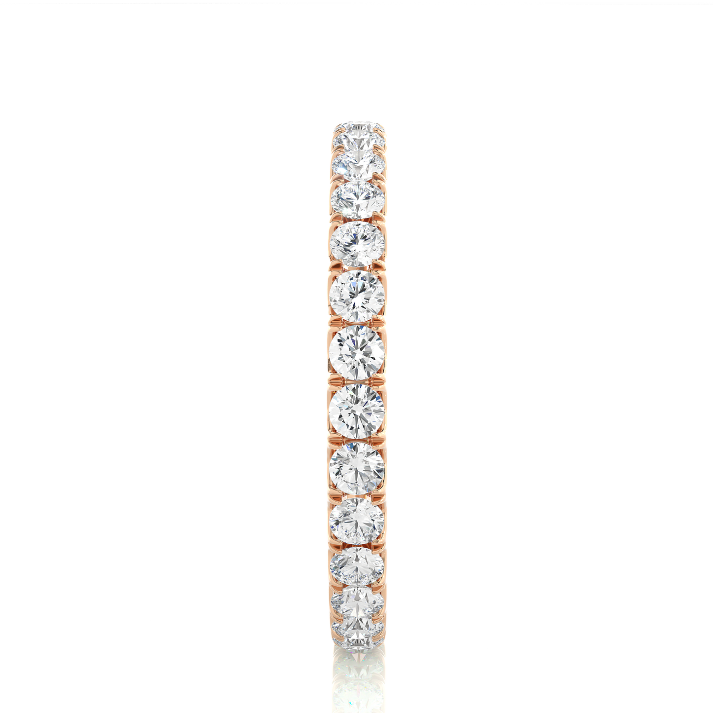 Channel Set Lab Grown Diamond Eternity Band , 14K White Gold, Yellow Gold Or Rose Gold Band For Gifted By Brother Birthday - HIGHCARAT DIAMONDS