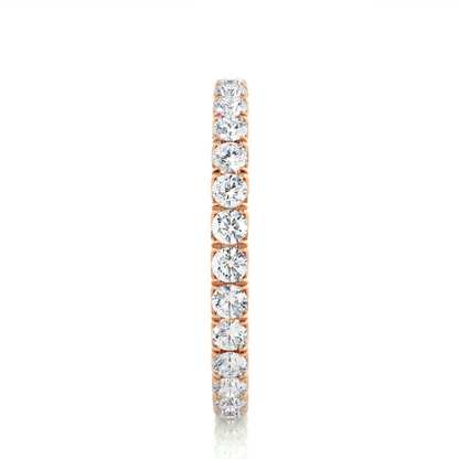 Channel Set Lab Grown Diamond Eternity Band , 14K White Gold, Yellow Gold Or Rose Gold Band For Gifted By Brother Birthday - HIGHCARAT DIAMONDS