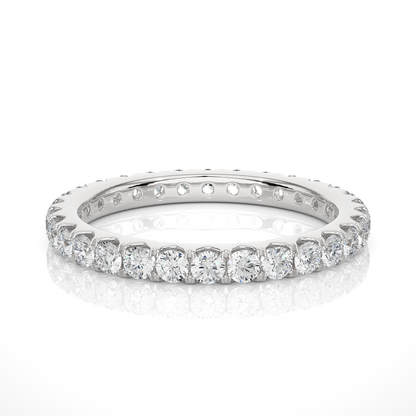 Channel Set Lab Grown Diamond Eternity Band , 14K White Gold, Yellow Gold Or Rose Gold Band For Gifted By Brother Birthday - HIGHCARAT DIAMONDS