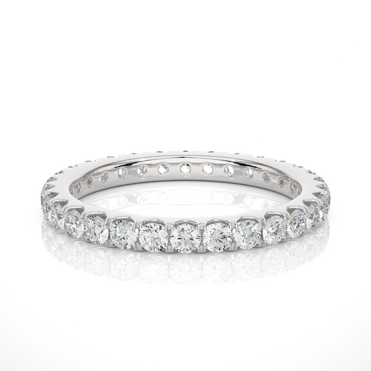 Channel Set Lab Grown Diamond Eternity Band , 14K White Gold, Yellow Gold Or Rose Gold Band For Gifted By Brother Birthday - HIGHCARAT DIAMONDS