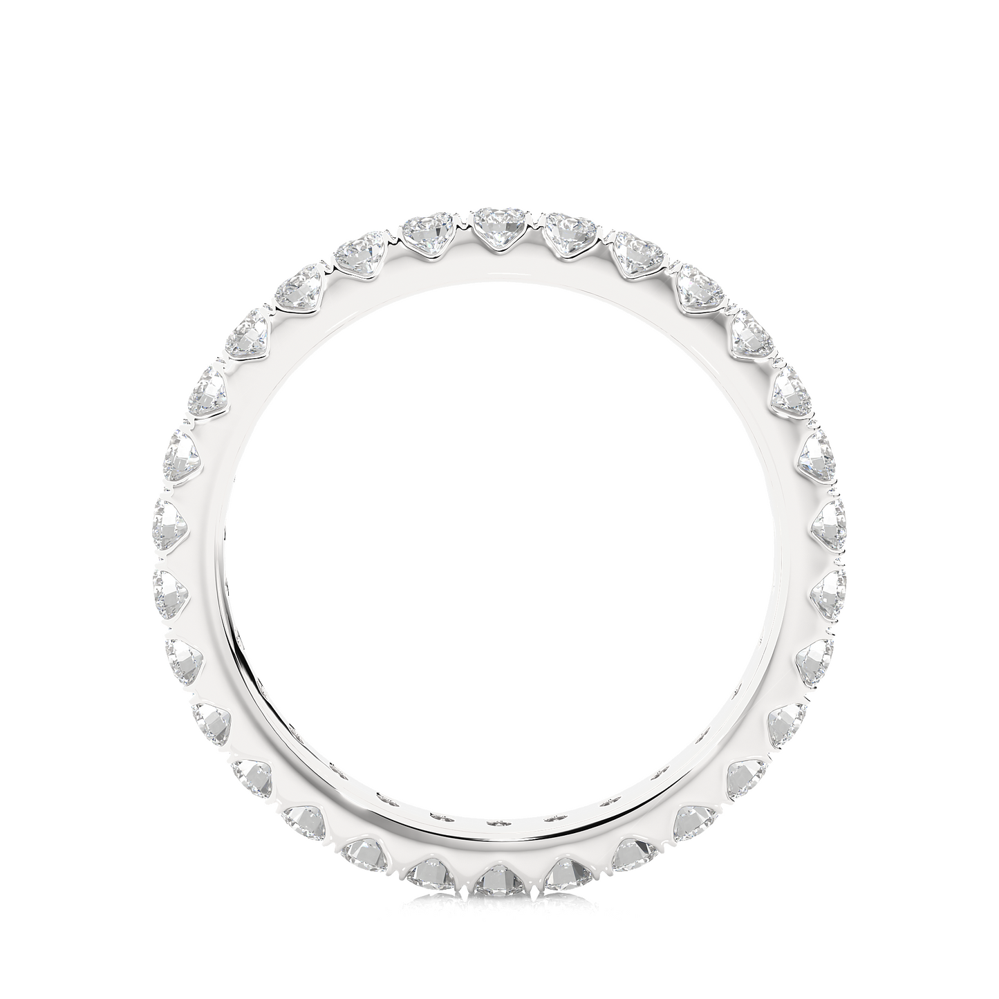 Channel Set Lab Grown Diamond Eternity Band , 14K White Gold, Yellow Gold Or Rose Gold Band For Gifted By Brother Birthday - HIGHCARAT DIAMONDS
