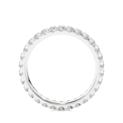 Channel Set Lab Grown Diamond Eternity Band , 14K White Gold, Yellow Gold Or Rose Gold Band For Gifted By Brother Birthday - HIGHCARAT DIAMONDS