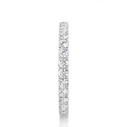 Channel Set Lab Grown Diamond Eternity Band , 14K White Gold, Yellow Gold Or Rose Gold Band For Gifted By Brother Birthday - HIGHCARAT DIAMONDS