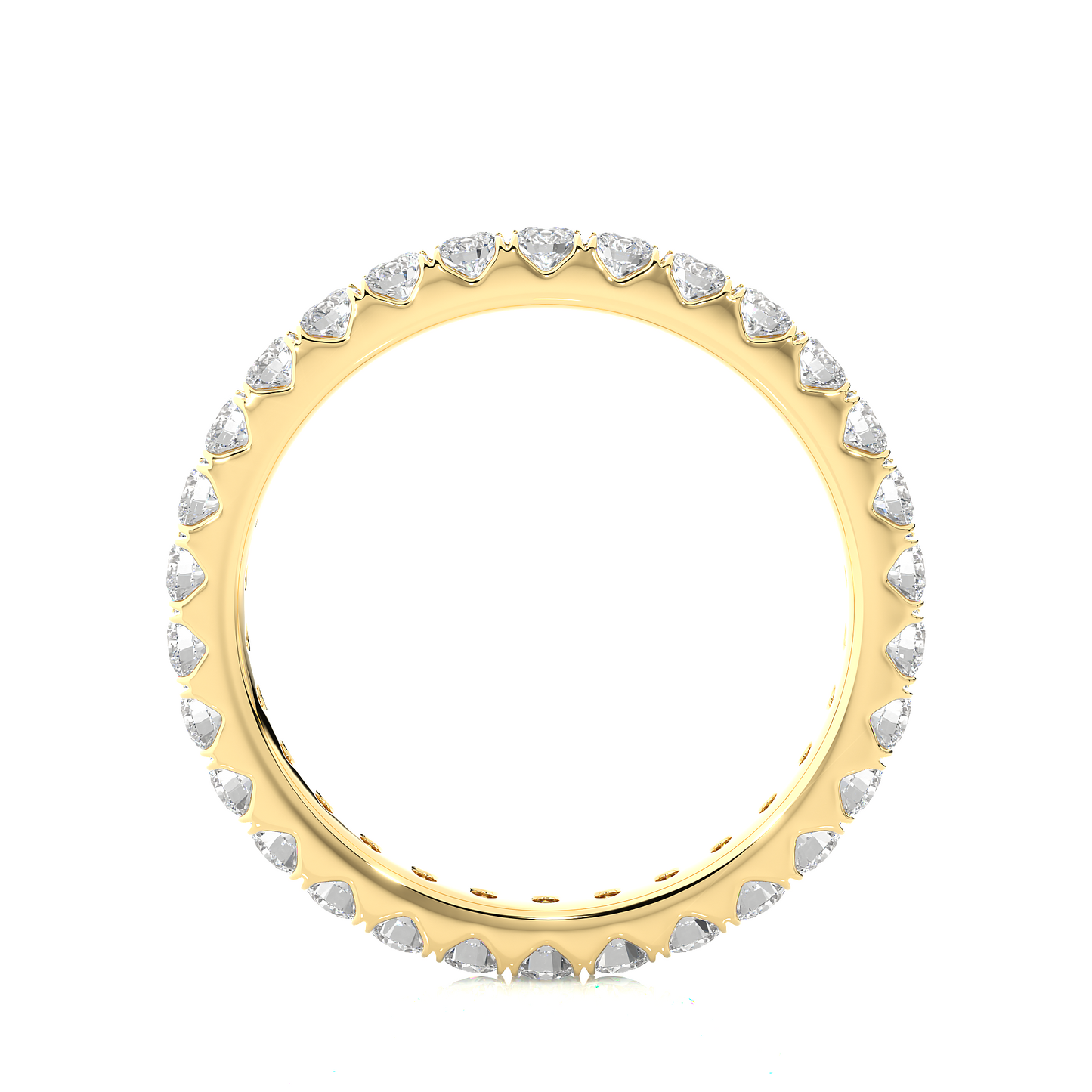Channel Set Lab Grown Diamond Eternity Band , 14K White Gold, Yellow Gold Or Rose Gold Band For Gifted By Brother Birthday - HIGHCARAT DIAMONDS