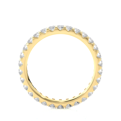 Channel Set Lab Grown Diamond Eternity Band , 14K White Gold, Yellow Gold Or Rose Gold Band For Gifted By Brother Birthday - HIGHCARAT DIAMONDS