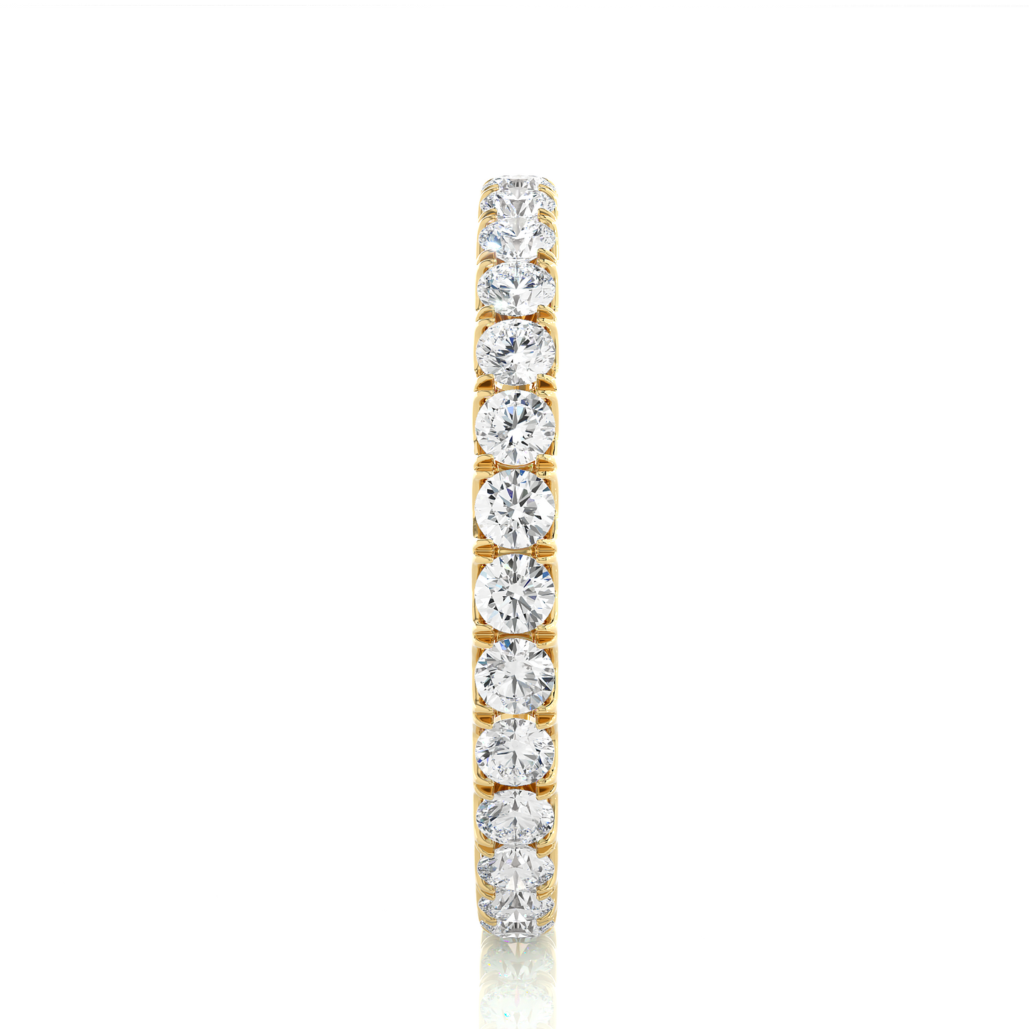 Channel Set Lab Grown Diamond Eternity Band , 14K White Gold, Yellow Gold Or Rose Gold Band For Gifted By Brother Birthday - HIGHCARAT DIAMONDS