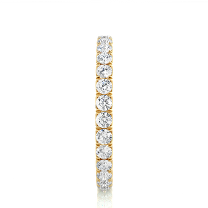 Channel Set Lab Grown Diamond Eternity Band , 14K White Gold, Yellow Gold Or Rose Gold Band For Gifted By Brother Birthday - HIGHCARAT DIAMONDS