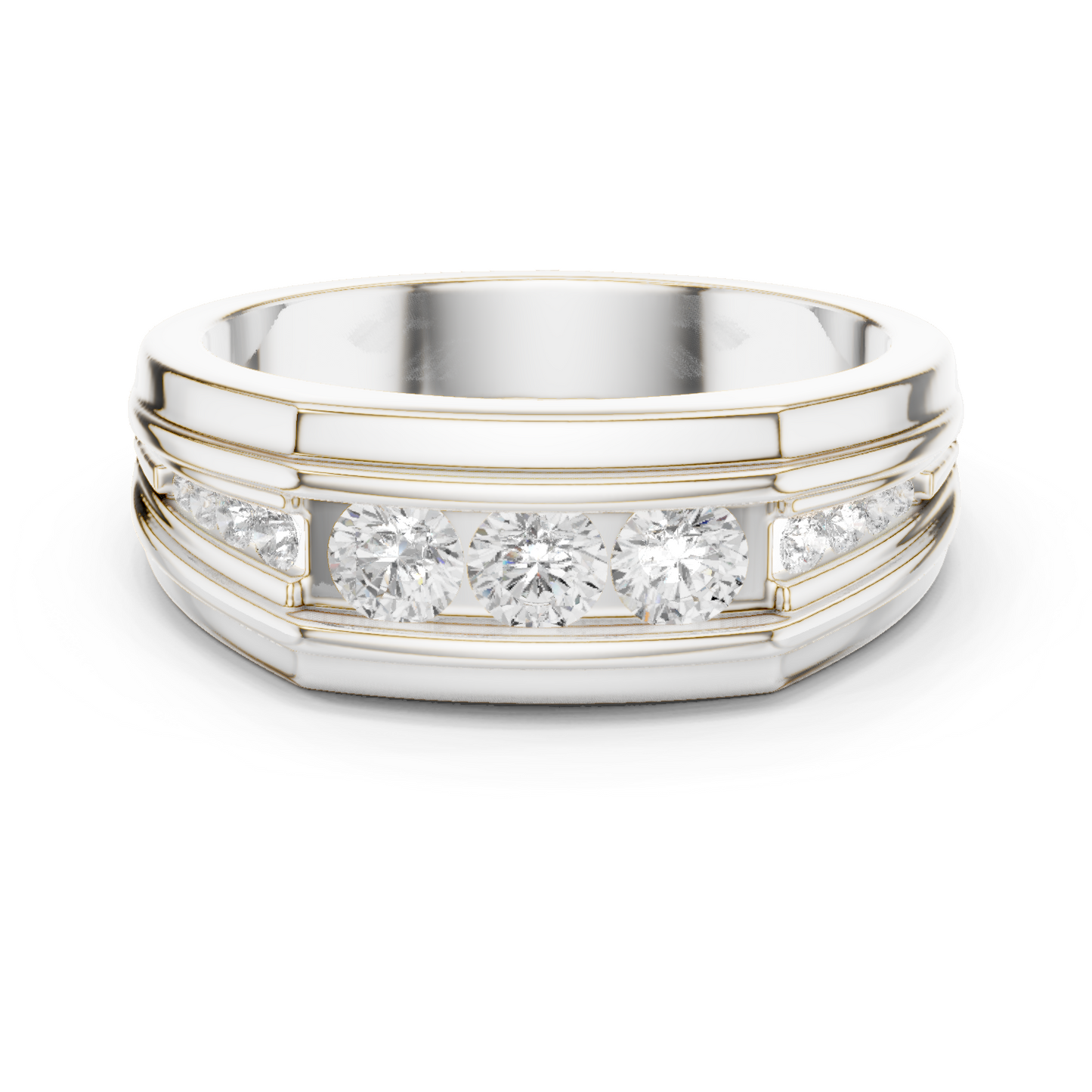 Natural & Lab Grown Round Shapes Diamond Stunning Every Wear Occasion For Men Diamond Ring - HIGHCARAT DIAMONDS