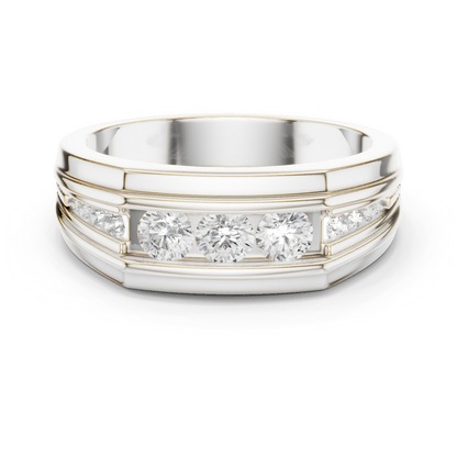 Natural & Lab Grown Round Shapes Diamond Stunning Every Wear Occasion For Men Diamond Ring - HIGHCARAT DIAMONDS