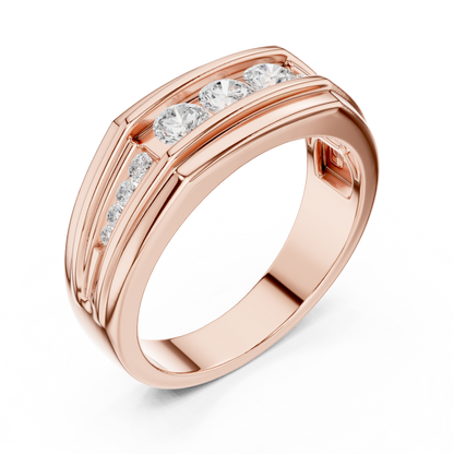 Natural & Lab Grown Round Shapes Diamond Stunning Every Wear Occasion For Men Diamond Ring - HIGHCARAT DIAMONDS